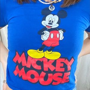 mickey mouse cropped kiddie tee